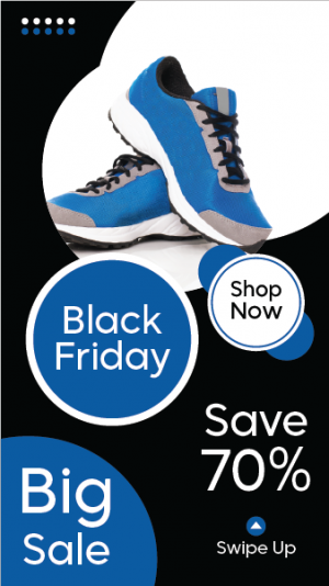 Black Friday sale shoes editable Facebook stories online