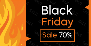 Black Friday Twitter post with sale background vector