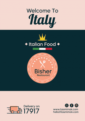 Italian restaurant menu template