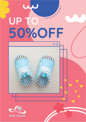 Sale poster design vector | Poster template