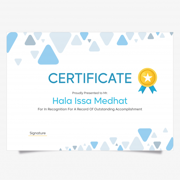 Certificate Of Achievement Template With Simple Shapes