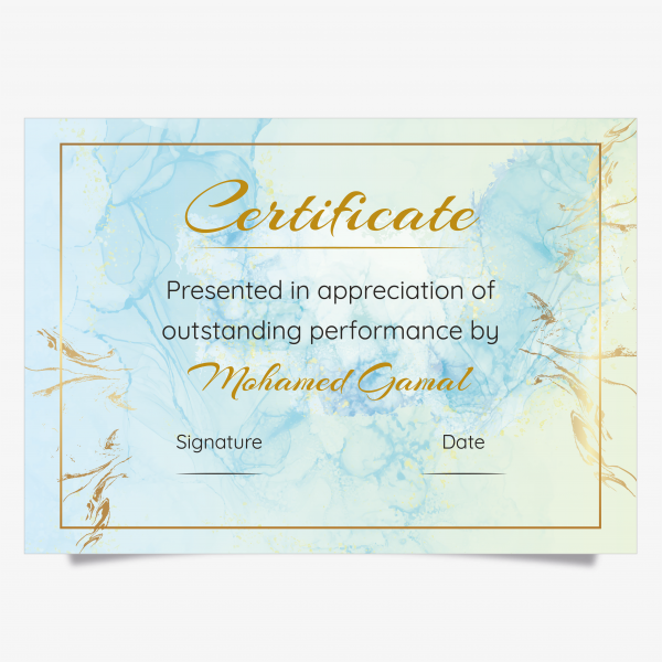 Elegant Certificate Template Design