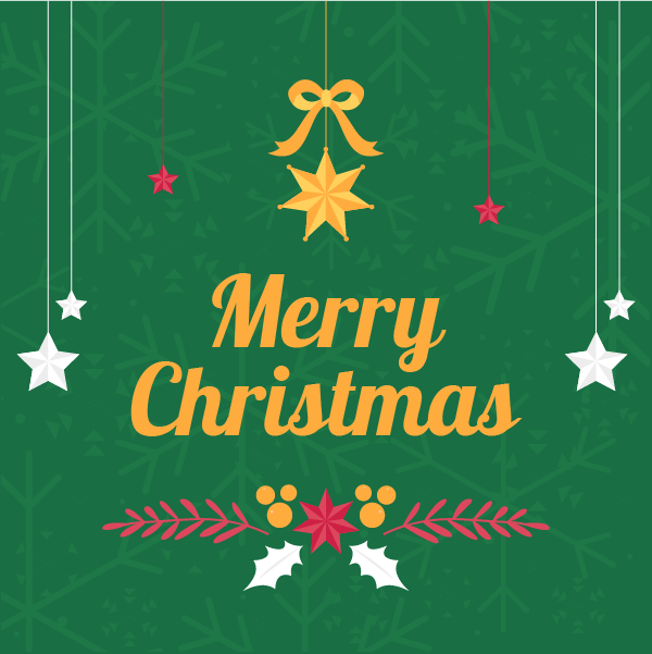 Merry Christmas Instagram Post Template | Christmas Vectors