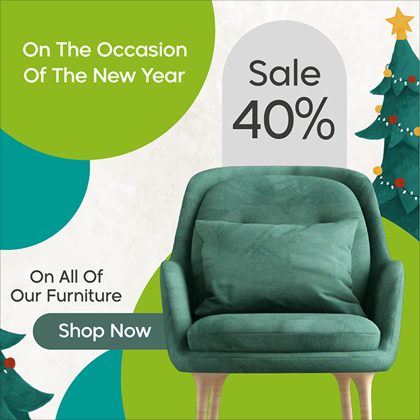 New Year Sale Promotion Social Media Post For Furniture Shop