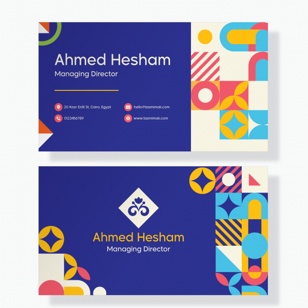 Modern Managing Director Card | Creative Blue Business Card 