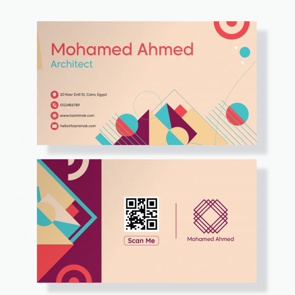 Business Card Mockup With QR Code |  Smart Business Card