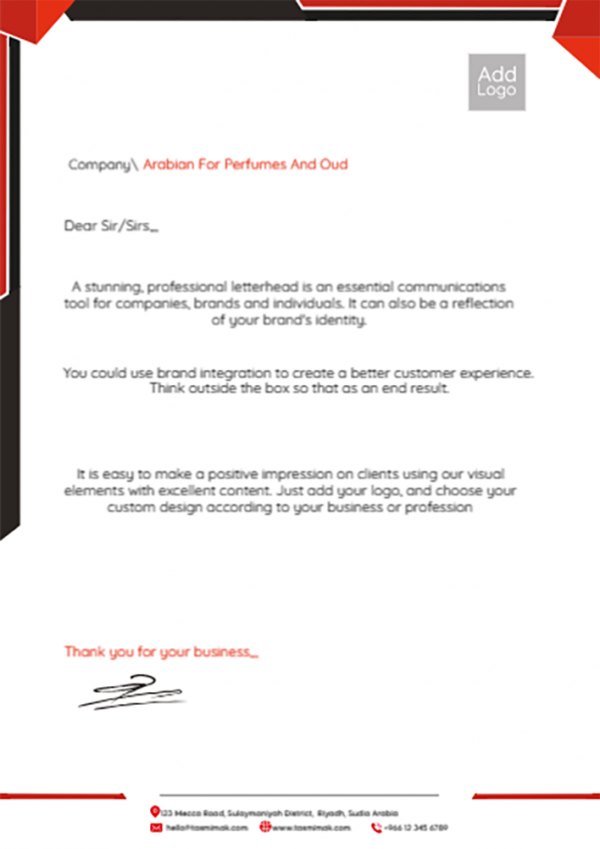 Corporate Letterhead Design | Business Letterhead Template