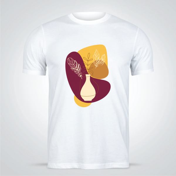 Abstract Flowers T-Shirt Design |  Abstract T-Shirt Template