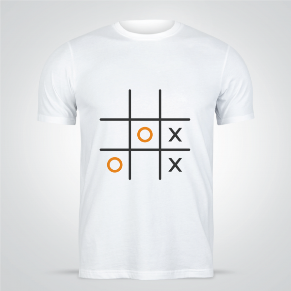 X O تصميم تيشرت لعبة 