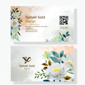 Flower shop business cards editable templates