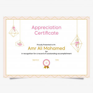 Elegant Appreciation Certificate Mockup 