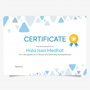 Certificate Of Achievement Template With Simple Shapes