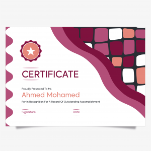 Artistic Colorful Easy Editable Certificate Design