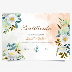 Certificate Of Recognition With Honors Design Template
