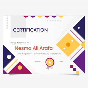 Colorful Creative Certificate Mockup