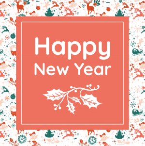 Happy New Year Facebook Post Template On Christmas Background