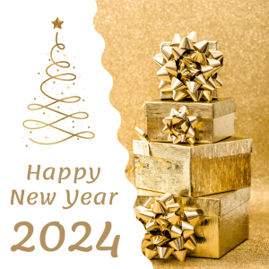 Happy New Year Gold Design Templates PSD