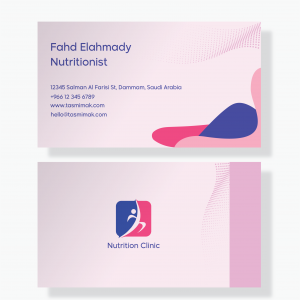 Dietitian Nutritionist Business Card Design Template 