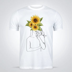 Sunflower T Shirt Templates PSD | Cute Shirt Design