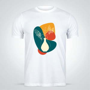 Abstract Flowers T-Shirt Design |  Abstract T-Shirt Template