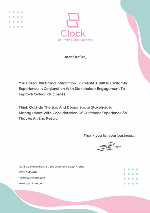 A4 Letterhead Template Download |  Letterhead Docx