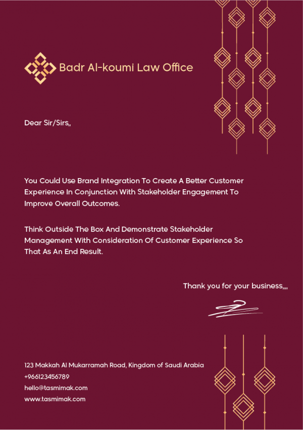 Classic Law Firm Letterhead |  Lawyer Letterhead Template