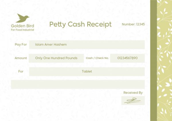 Cash Receipt Mockup |  Payment Receipt Template