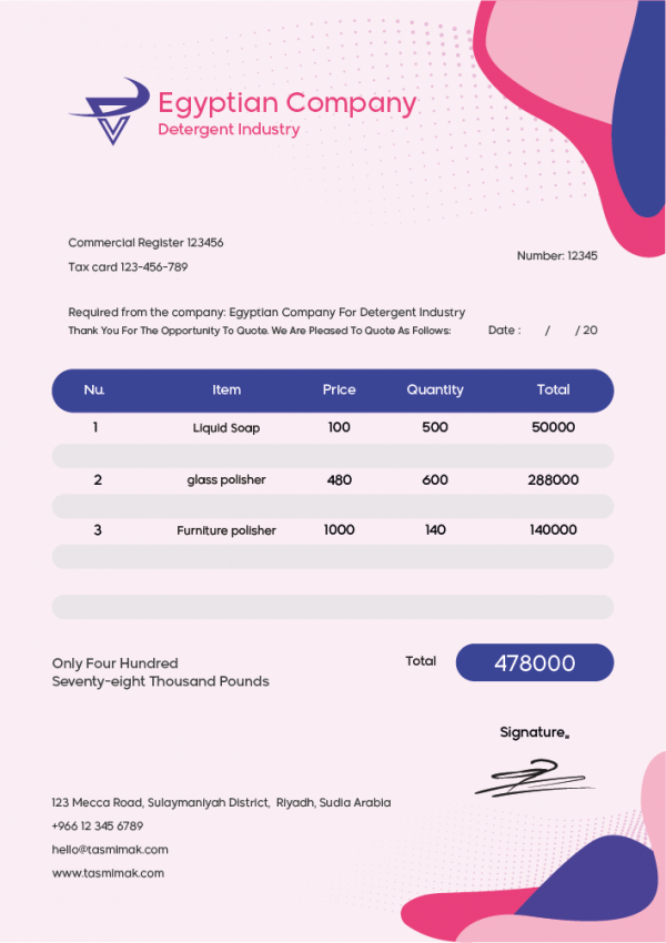 Invoice Template Word Download | Online Invoice Maker