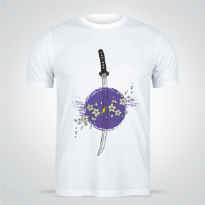 Sword Flower T-shirt Design |  Sword Floral  Pattern T-Shirt