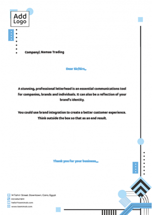 Letterhead Template DOC |  Letterhead Mockup Editable