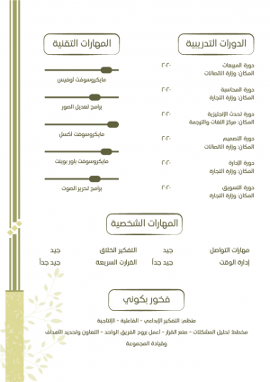 Unique Resume Templates |  Arabic CV Template PSD
