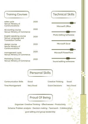 Unique Resume Templates |  Arabic CV Template PSD