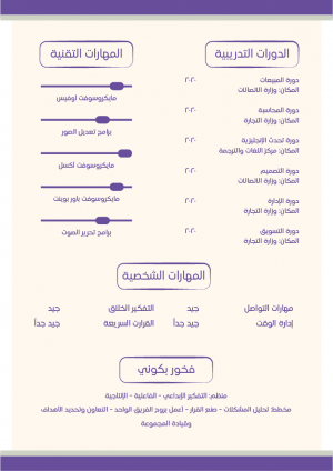 Resume Format Download |  Arabic CV Template PSD