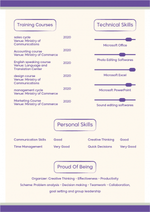 عربي CV نموذج سيرة ذاتية جاهز للكتابة | قوالب 