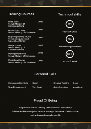 Professional Resume | Black and White CV Template