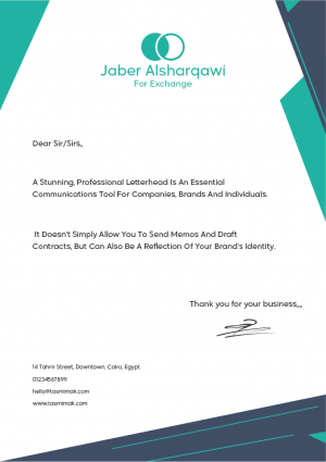  Business Letter Sample | Corporate Letterhead Design