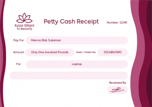 Receipt Design Ideas | Printable Petty Cash Receipt Template