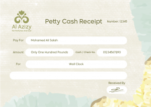 Petty Cash Voucher | Cash Receipt Template | Receipt Maker