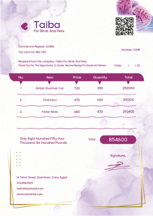 Invoice Template Download | QR Code Generator Invoice