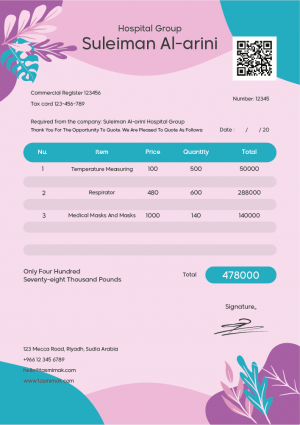 Medical | Hospital  Invoice Generator | E-Invoice With QR 