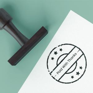 تصميم ختم خالص مع الشكر | ختم إلكتروني جاهز | تصميم ختم حبر