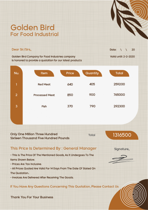 Quotation Sample For Construction | Quotation Format