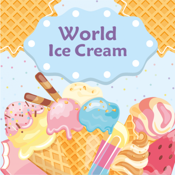 Ice Cream Instagram | Facebook Post Design on Social Media