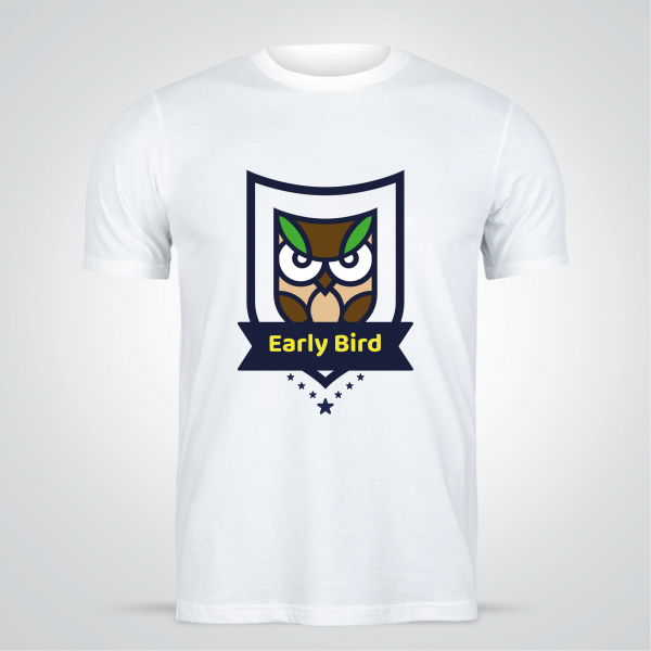 T-shirt With Owl Logo Template | Funny T-shirts Design