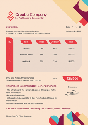  Quotation Conditions |  Quotation Cover Letter Sample