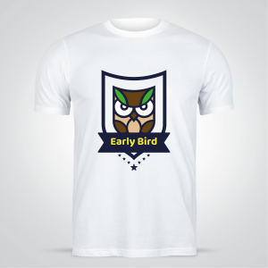 T-shirt With Owl Logo Template | Funny T-shirts Design