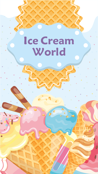 Sweet Ice Cream Instagram and Facebook Story Template