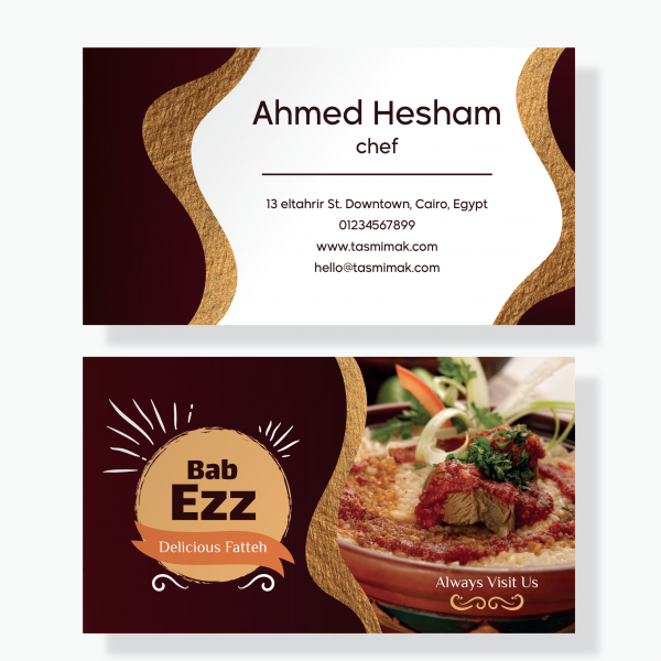 Chef Business Card Mockup | Personal Cards Design