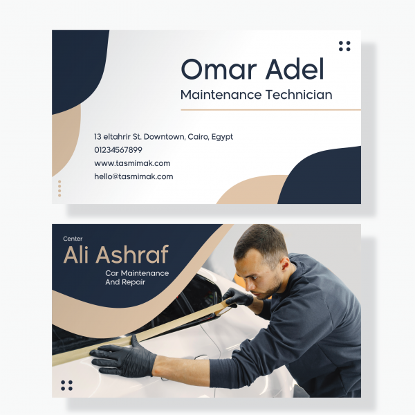 Business Card Design PSD | Automotive Business Card Creator