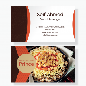 Restaurant Manager Business Card Template | Card Design